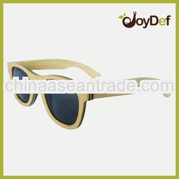 Bamboo wooden sun glasses wayfarer wooden sunglasses with polarized lens