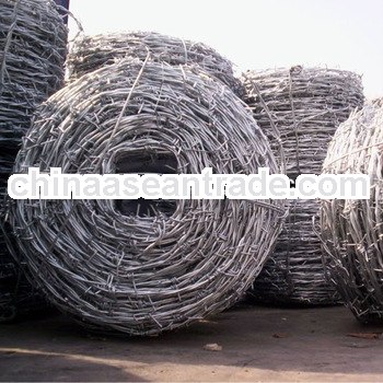 Barbed Wire Fence/Barbed wire materials: Hot -diped eletro-galvanized and pvccoated wire aisi430 and