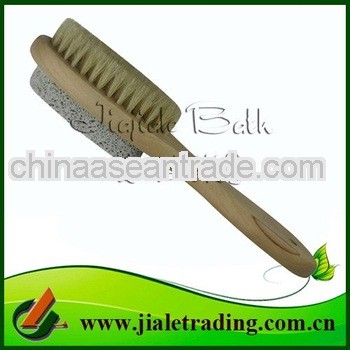 Bathing brush with bristle and stone