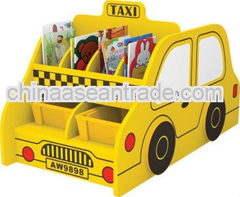 Beautiful children's furniture of cab modelling bookshelf