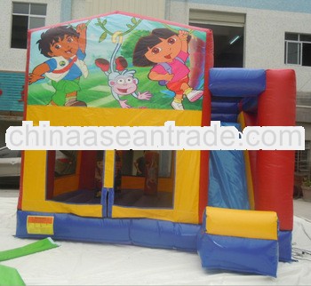 Beautiful hot selling bounce house slide combo