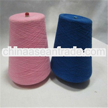 Best Price for Ring Bright 20/2,30/2,40/2,50/2 dope dyed yarn with plastic cones in white or colors 