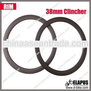 Best Sale 700c road bicycle carbon rim 38mm clincher only 420g