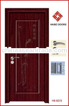 Best price interior wooden PVC laminated door (HB-8273)