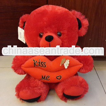 Best selling promotional teddy bear toy with a kiss