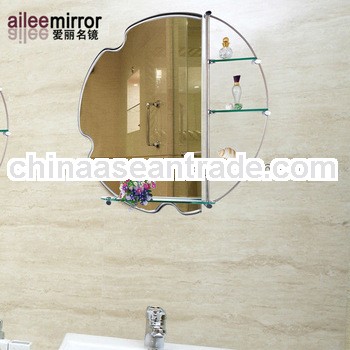 Best selling succinct moru patterned glass mirror