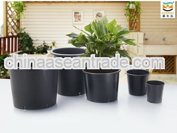 Black 15 gallon garden pot