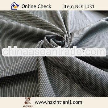 Black and White Polyester Striped lining Fabrics