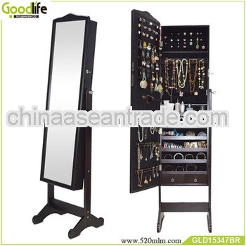 Black mirror jewelry armoire fashion jewelry chest