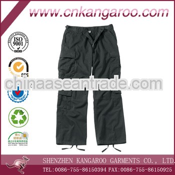 Black multi packets pants/battlefield combat pants/army training pants