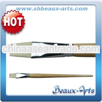 Bleached bristle artists brush,Flat shaped painting brushes