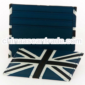 Blue Britannia Leather Credit Card Holder