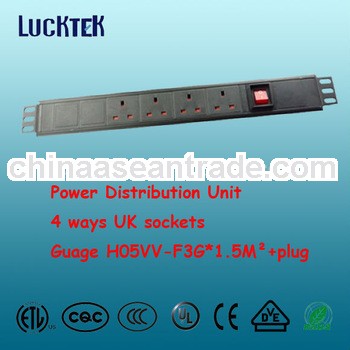 British four Ways PDU with switch