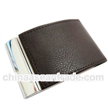 Brown Color PU Leather Card Holder Supplier