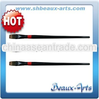 Brown Synthetic Bright Brush with Long, black lacquered handle with red ring