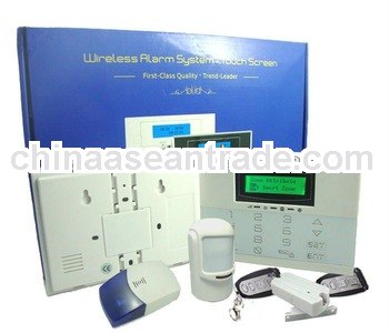 CID PSTN/GSM alarm home security systems LCD monitored alarm