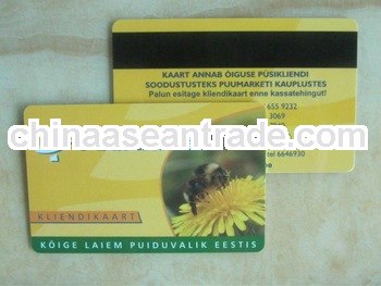 CMYK printed plastic magnetic card