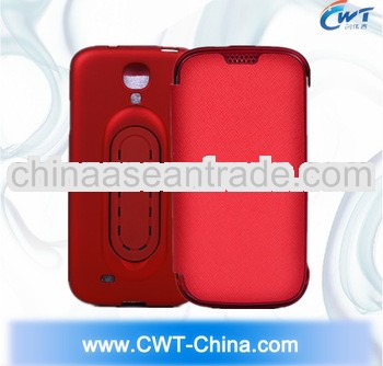 CWT high quality wallet leather stand flip case for samsung s4