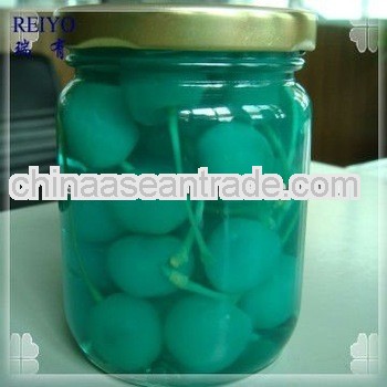 Canned cherries jars blue in syrup 2650ml in China with stem 2013