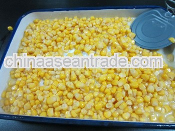 Canned cream style sweet corn in tin