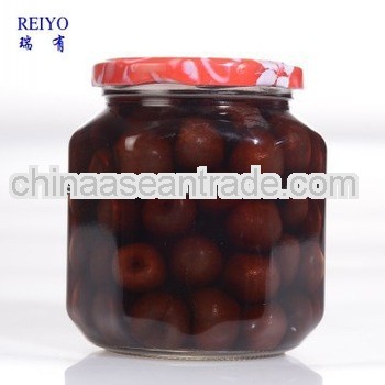 Canned jars cherries blue in syrup 720ml in China with stem 2013