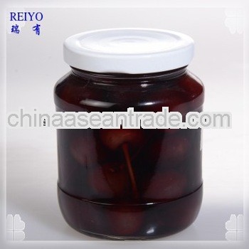 Canned jars cherries blue in syrup 820ml in China with stem 2013