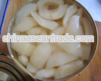 Canned pear slices in syrup with high quality