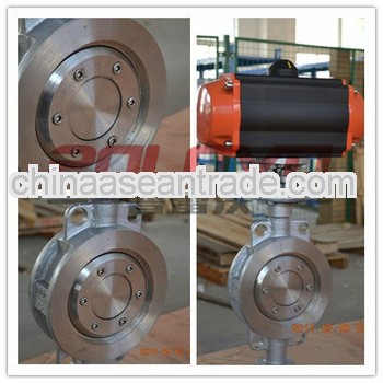 Carbon steel pneumatic wafer eccentric butterfly valve