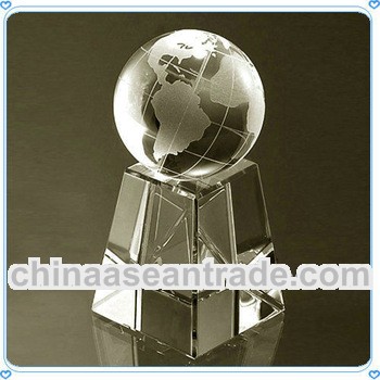 Cheap Globe Crystal Trophies For Desktop Gifts