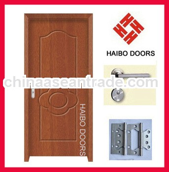 Cheap Interior Wooden MDF PVC Door price low for rooms(HB-8130)