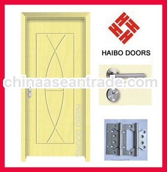 Cheap Interior Wooden bathroom PVC doors prices (HB-8092)