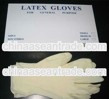 Cheap latex gloves/latex examination gloves for medical consumable/free sample