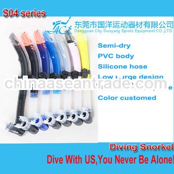  Diving gear, S04 Semi-dry swimming snorkel,professional china snorkelling set