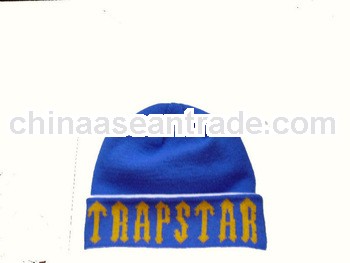  factory offered jacquard folded beanie with tranpstar logo