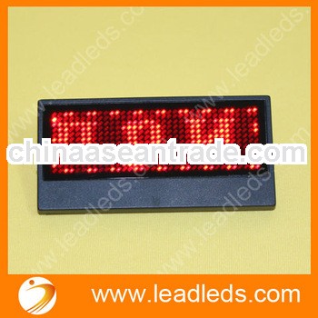  logo allowable scrolling led name badge led flashing badge