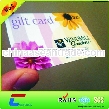 Christmas gift card pvc business card printing