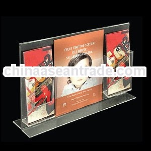 Clear Acrylic Brochure Holder with 3-compartments