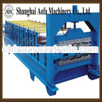 Color steel double layer roof panel roll forming machinery