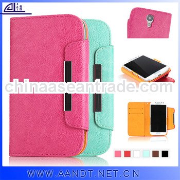 Colorful PU Leather Stand Wallet Purse Case For Samsung Galaxy S4