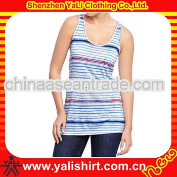 Colorful custom-made laser cut double layer tank tops