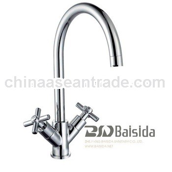 Contemporary Copper dual cross handle sink mixer Chinese mixers