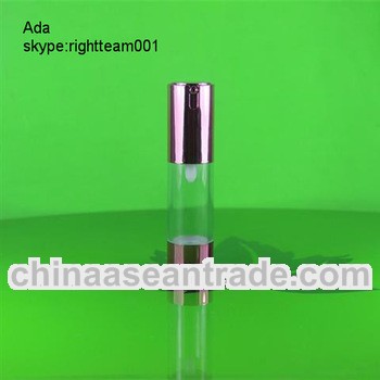 Cosmetic airless bottle 15ml Airless pump bottle with lotion pump