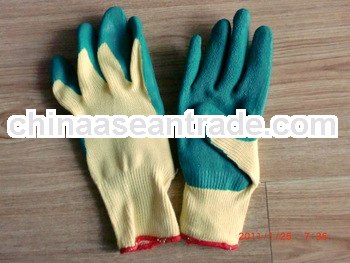 Cotton Knitted Hand Gloves Construction Latex Coated Glove