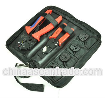 Crimping Tool Set tool kit S-K30J with cable cutter & replaceable dies