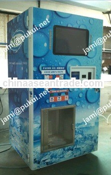 Cube ice kiosk/ice making machine with automatic payment system work in coin andnote (CE)