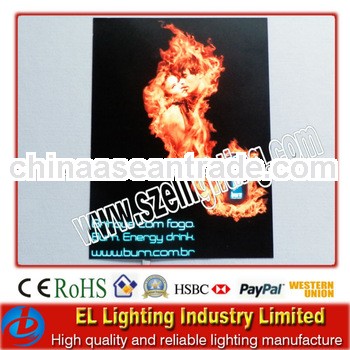 Custom el lighting advertisement panel large size avaliable