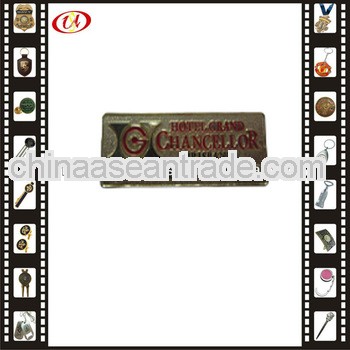 Custom logo hotel grand lapel pin badge door card