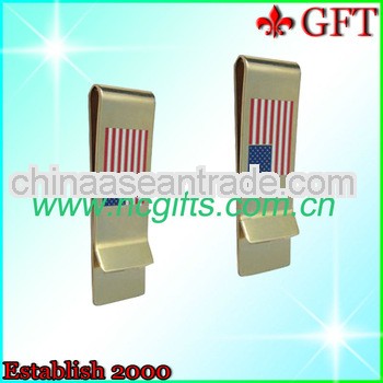 Customized Nation flag gold metal money clip