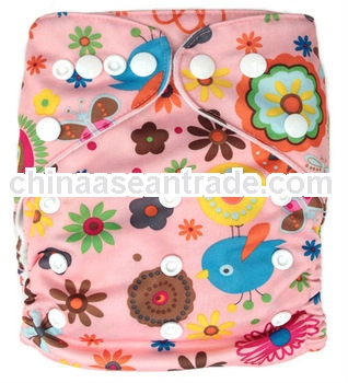 Cute Flowers Printed Diapers Baby Cloth Diapers Reusable AnAnbaby Nappies