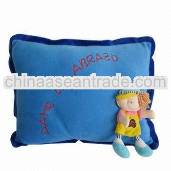 Cute plush doll cushion